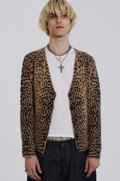 Jaded London Knitwear*Leopard Chuck Cardigan
