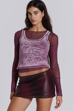 Jaded London Long Sleeve Tops*Lia Top In Magenta