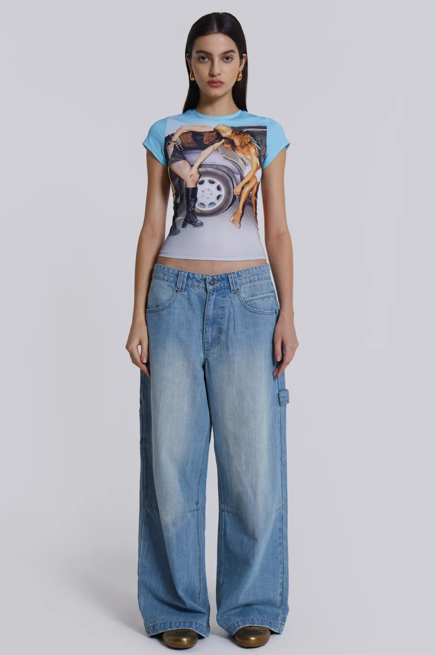 Jaded London Jeans*Light Wash Colossus Carpenter Jeans