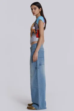 Jaded London Jeans*Light Wash Colossus Carpenter Jeans