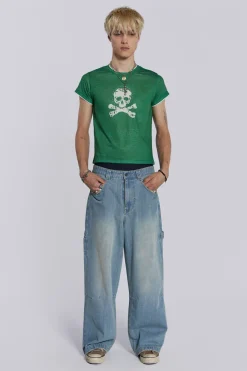 Jaded London Baggy Jeans*Light Wash Colossus Carpenter Jeans
