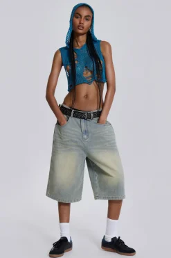 Jaded London Jeans*Light Wash Jumbo Jorts