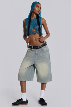 Jaded London Jeans*Light Wash Jumbo Jorts