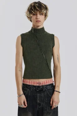 Jaded London Vests*Lure Asymmetric Knit