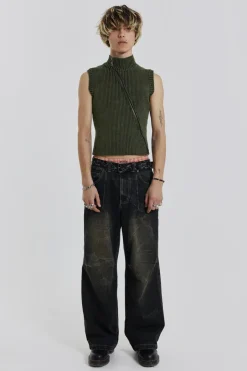 Jaded London Vests*Lure Asymmetric Knit