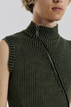 Jaded London Vests*Lure Asymmetric Knit