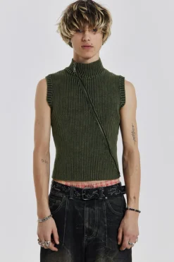 Jaded London Vests*Lure Asymmetric Knit