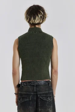 Jaded London Vests*Lure Asymmetric Knit