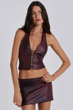 Jaded London *Lynx Faux Leather Mini Skirt