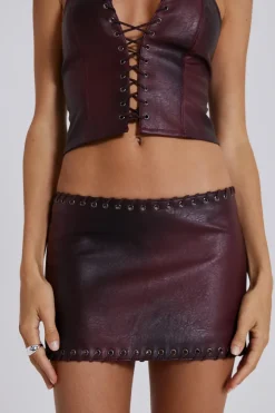 Jaded London *Lynx Faux Leather Mini Skirt