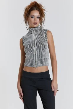 Jaded London Knitwear*Maddox Sleeveless Knitted Top