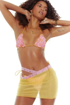 Jaded London Beach Skirts*Make Me Blush Mesh Mini Skirt