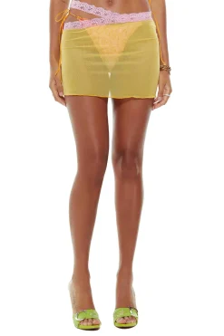Jaded London Mini Skirts*Make Me Blush Mesh Mini Skirt