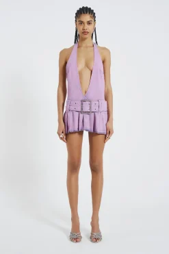 Jaded London Mini Dresses*Malibu Plunge Denim Mini Dress