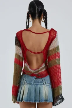 Jaded London Knitwear*Mercer Backless Shredded Knit