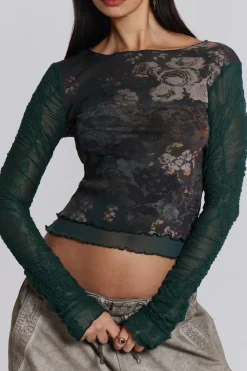 Jaded London Long Sleeve Tops*Mixa Long Sleeve Floral Top