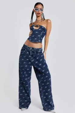 Jaded London *Monogram Baggy Jeans