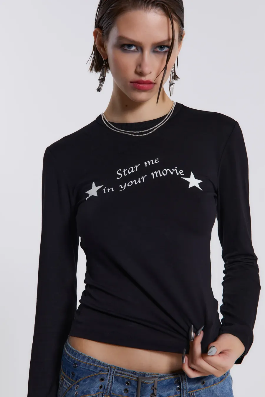 Jaded London Long Sleeve Tops*Movie Star Long Sleeve Top