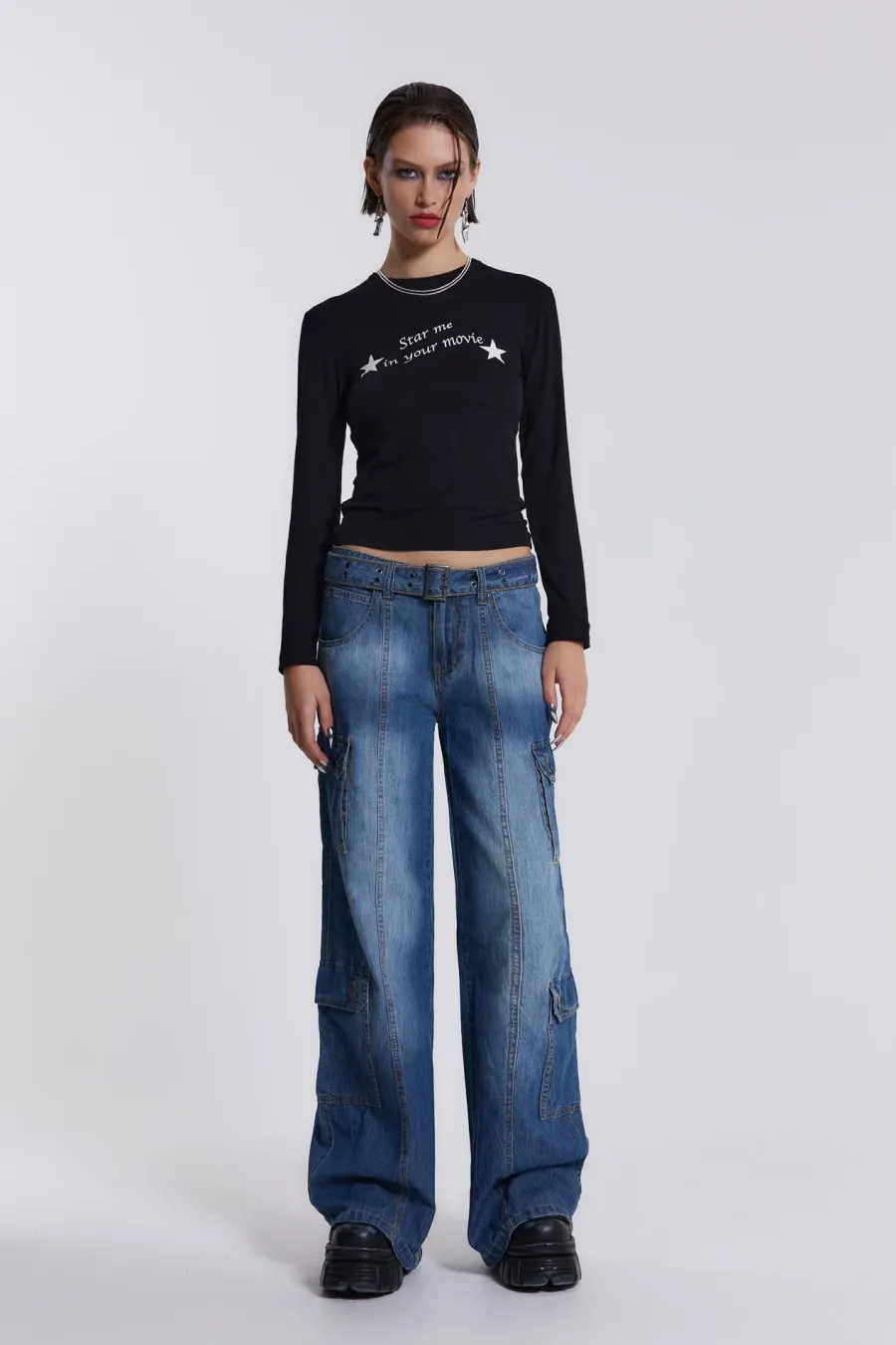 Jaded London Long Sleeve Tops*Movie Star Long Sleeve Top