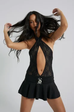 Jaded London Mini Dresses*Nocturnal Lace Mini Dress