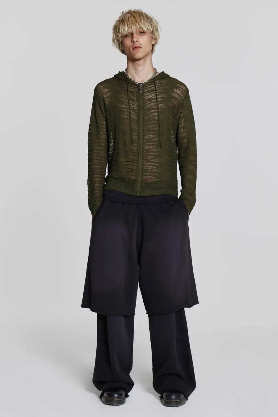 Jaded London Knitwear*Noise Knit Hoodie