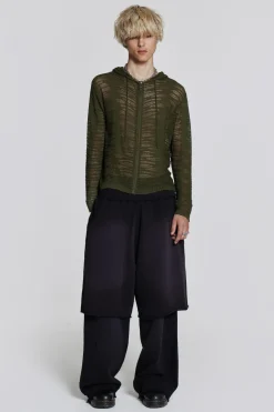 Jaded London Knitwear*Noise Knit Hoodie