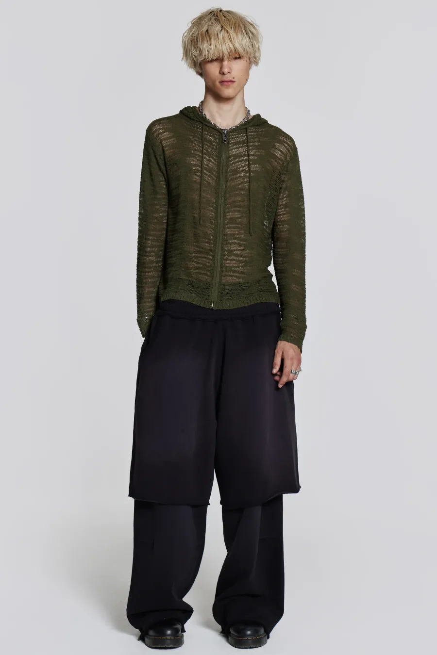 Jaded London Knitwear*Noise Knit Hoodie