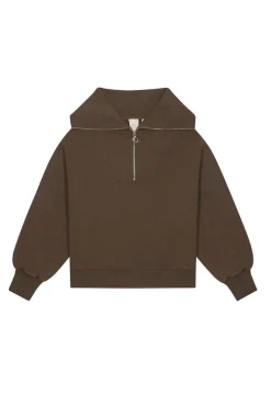 Jaded London *Ntrls Mocha Quarter Zip Sweatshirt