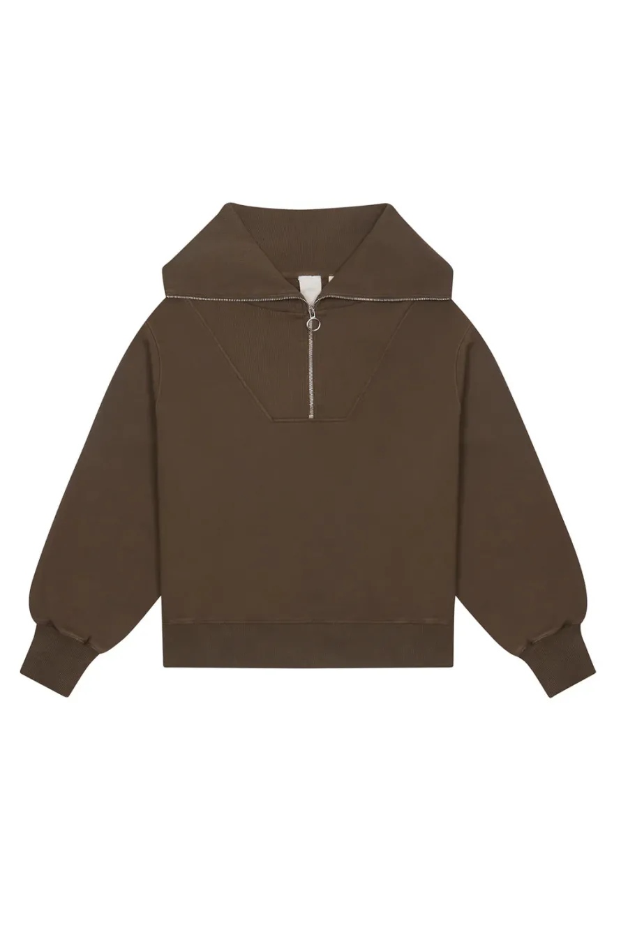 Jaded London *Ntrls Mocha Quarter Zip Sweatshirt