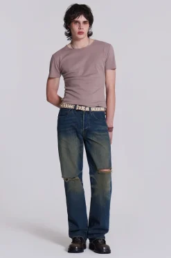 Jaded London *Ntrls Taupe Rib Tee