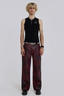 Jaded London Trousers*Oxblood Faux Leather Pants