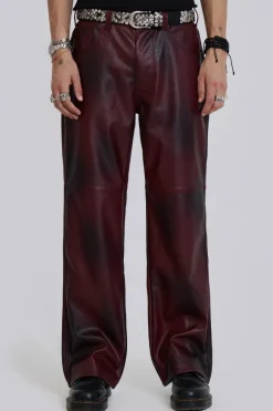 Jaded London Trousers*Oxblood Faux Leather Pants