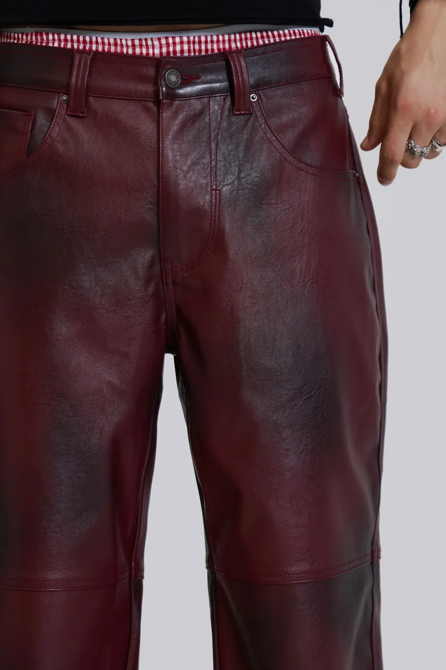 Jaded London Trousers*Oxblood Faux Leather Pants