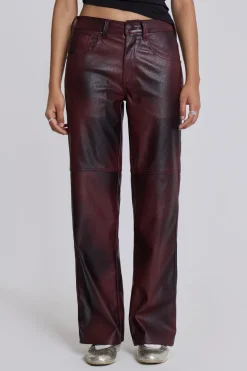 Jaded London *Oxblood Faux Leather Pants