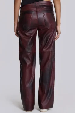 Jaded London *Oxblood Faux Leather Pants