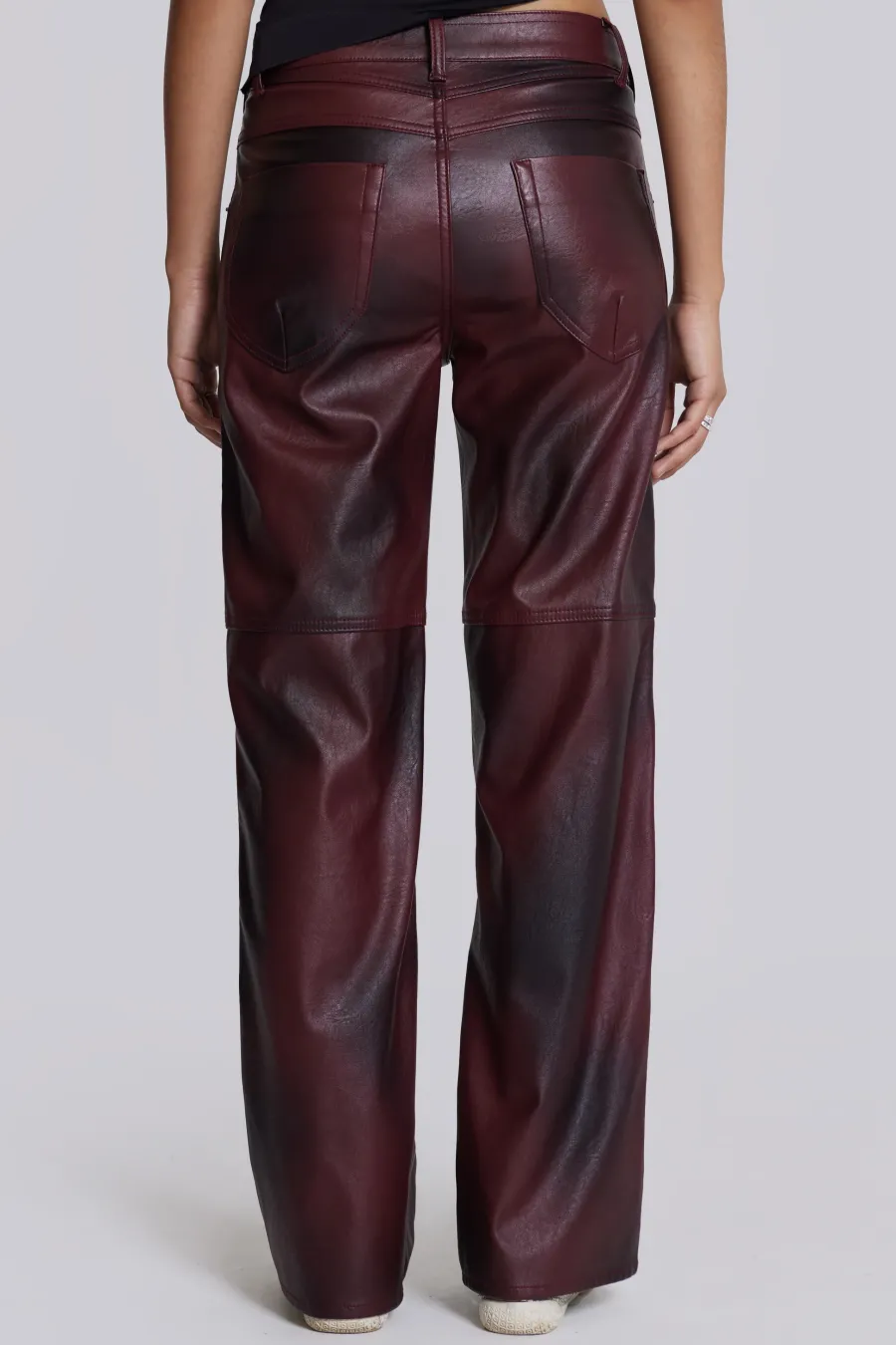 Jaded London *Oxblood Faux Leather Pants
