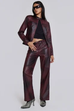 Jaded London *Oxblood Piston Jacket