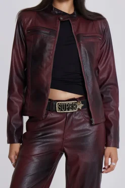 Jaded London *Oxblood Piston Jacket
