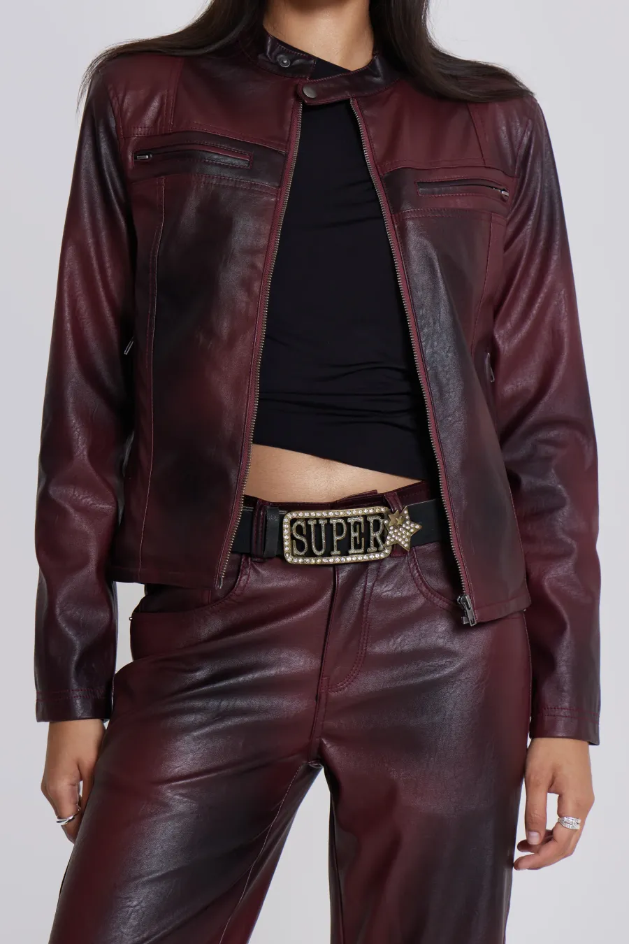 Jaded London *Oxblood Piston Jacket