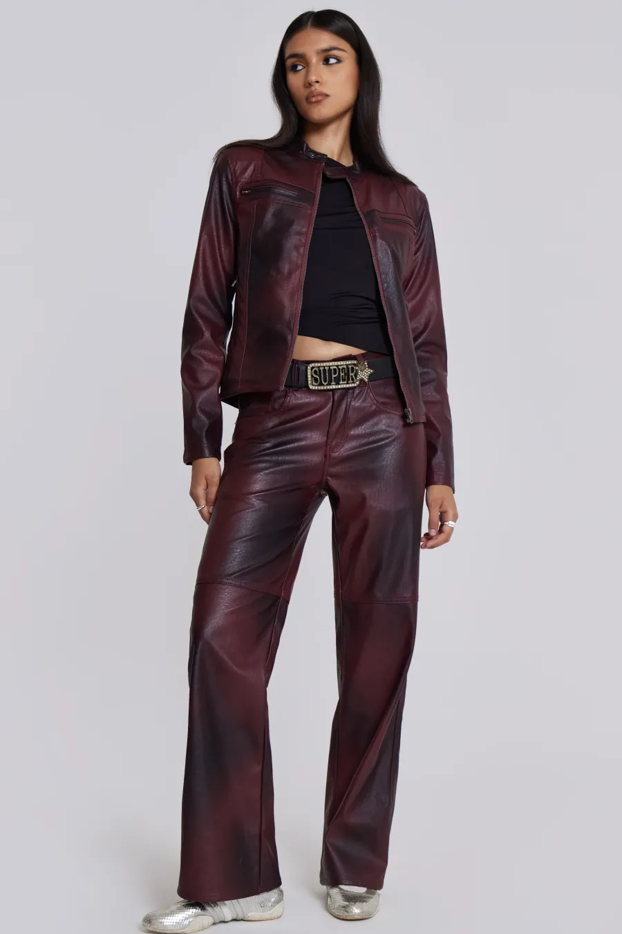 Jaded London *Oxblood Piston Jacket