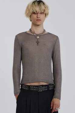 Jaded London T-Shirts*Platinum Mesh Knit