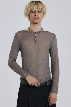 Jaded London T-Shirts*Platinum Mesh Knit