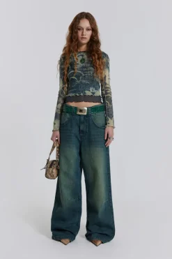 Jaded London Long Sleeve Tops*Primavera Mesh Long Sleeve Top