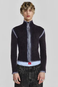 Jaded London *Purple Acid Lucid Knit Track Top