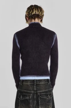 Jaded London Knitwear*Purple Acid Lucid Knit Track Top