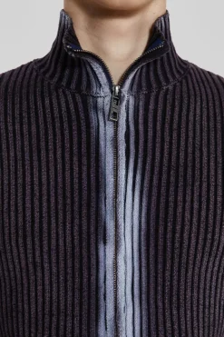 Jaded London Knitwear*Purple Acid Lucid Knit Track Top