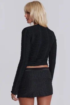 Jaded London Knitwear*Rain Long Sleeve Top With Bralette