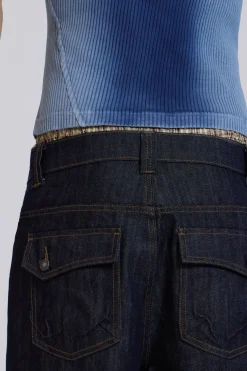 Jaded London Baggy Jeans*Raw Denim Razor Jeans
