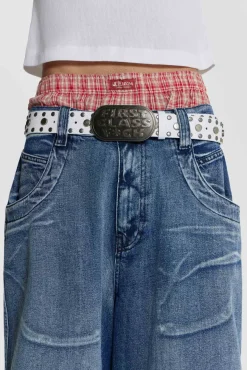Jaded London Jorts & Shorts*Red Check Boxer