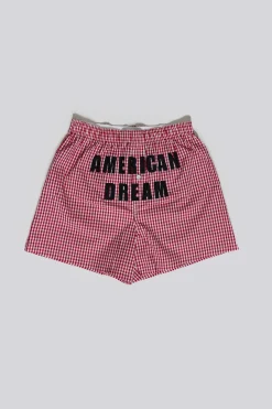 Jaded London Jorts & Shorts*Red Gingham Printed Boxer